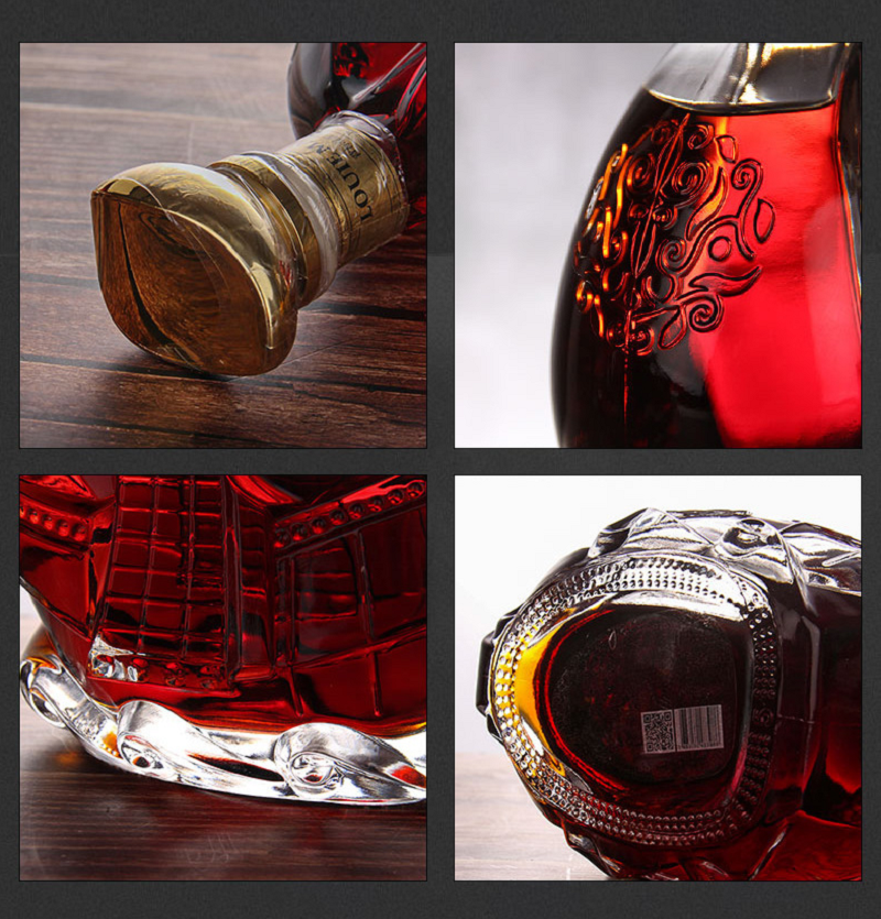 Whiskey-Dekanterflasche mit Deckel, Kristallglas, Wein- und Bierbehälter, Tasse, Hausbar-Werkzeuge, Dekoration