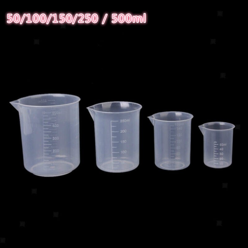 1pcs Plastic Measuring Cup Laboratory Beaker Graduated Cup Water Scale Bottle Kitchen Baking Supplies Measurement Tool.