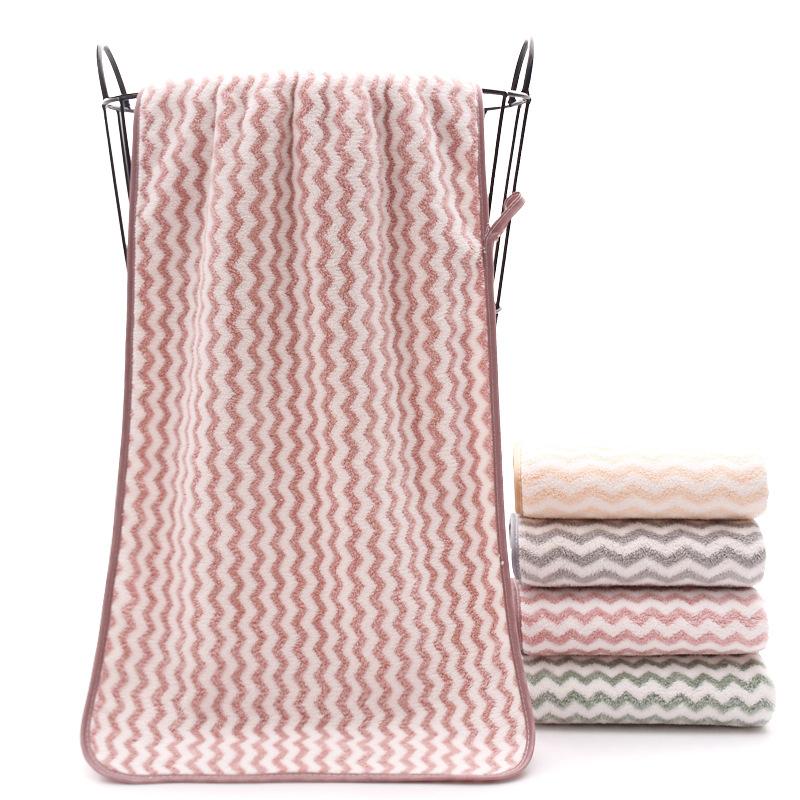 Gestreepte badhanddoeken voor volwassenen, zachte absorberende handdoeken van polyester, handdoek voor thuis, familiebadhanddoeken, handdoeken voor in de badkamer: 8