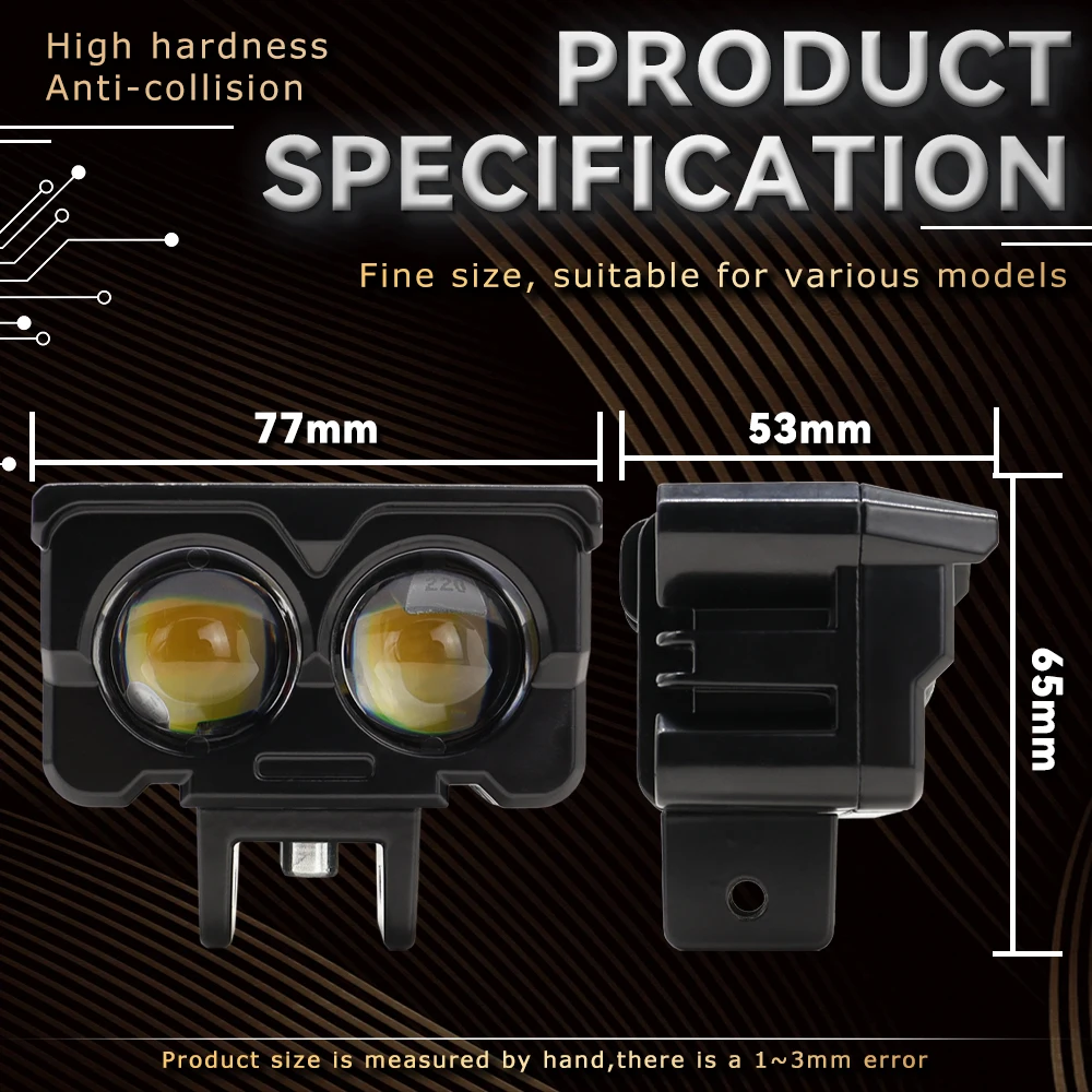 Lámpara LED de trabajo para coche, 12V-24V, 17W, barra de luz, foco, luz antiniebla de conducción para Jeep, motocicleta, Tractor, camión, SUV, ATV, todoterreno, 4 × 4