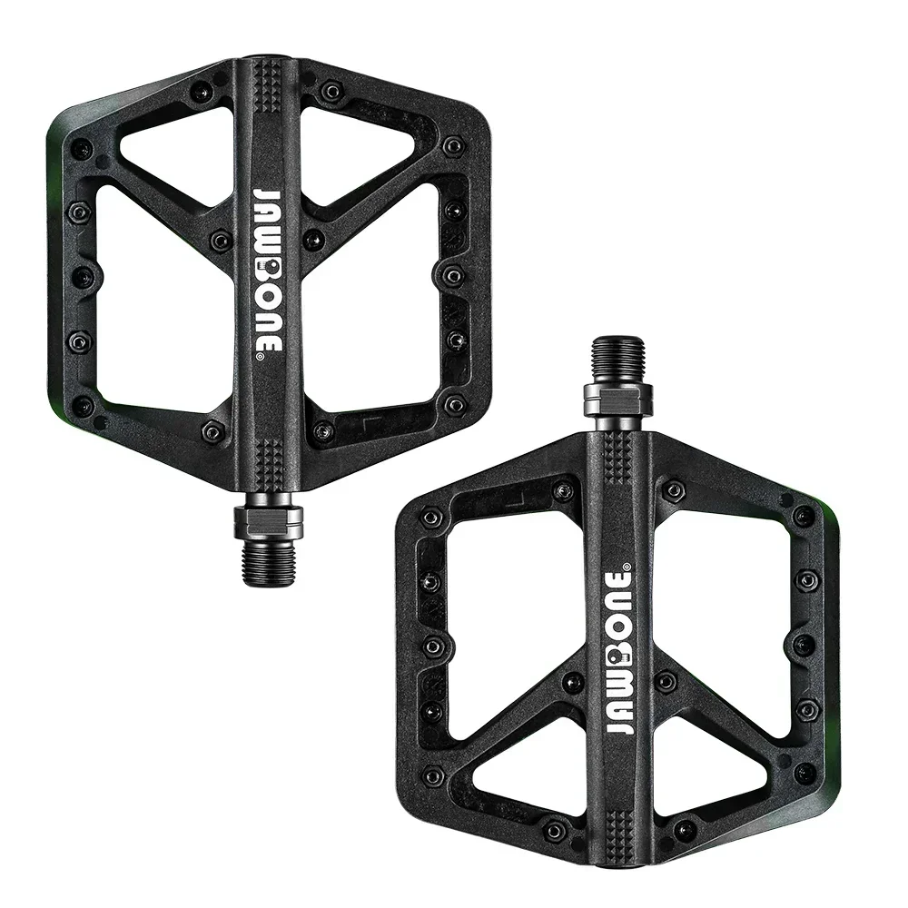 Jawbone 2023 MTB-fietspedalen Plat platform Nylonvezel voor Road Mountain BMX Fietsonderdelen: WIT