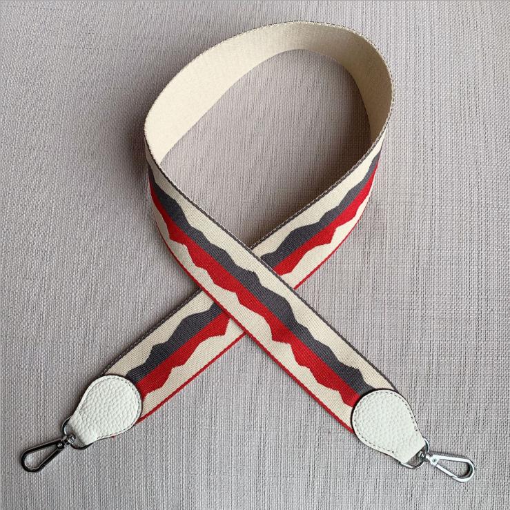 Breien brede tas riem leren handtas schouderriem accessoire zilveren gesp merk: 9