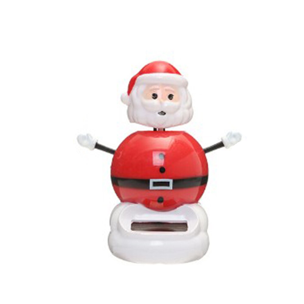1 stuk schattige, op zonne-energie werkende, dansende, schommelende speelgoedauto, kerstdecoratie voor thuis, auto-accessoires