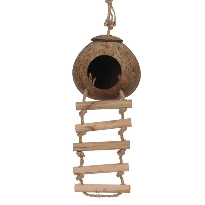 Coconut Shell Bird House Tiger Skin Pearl Bird Parrot Nest Big Bird Nest Warm Anti-bite Bird NestDrop Ship: 2