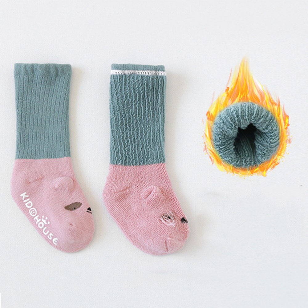 niemowlę kreskówka antypoślizgowe skarpetki podłogowe bawełna lista drukuj noworodek dziewczynki chłopiec zimowe skarpetki skarpety niemowlęce kolory pasujące wyroby pończosznicze