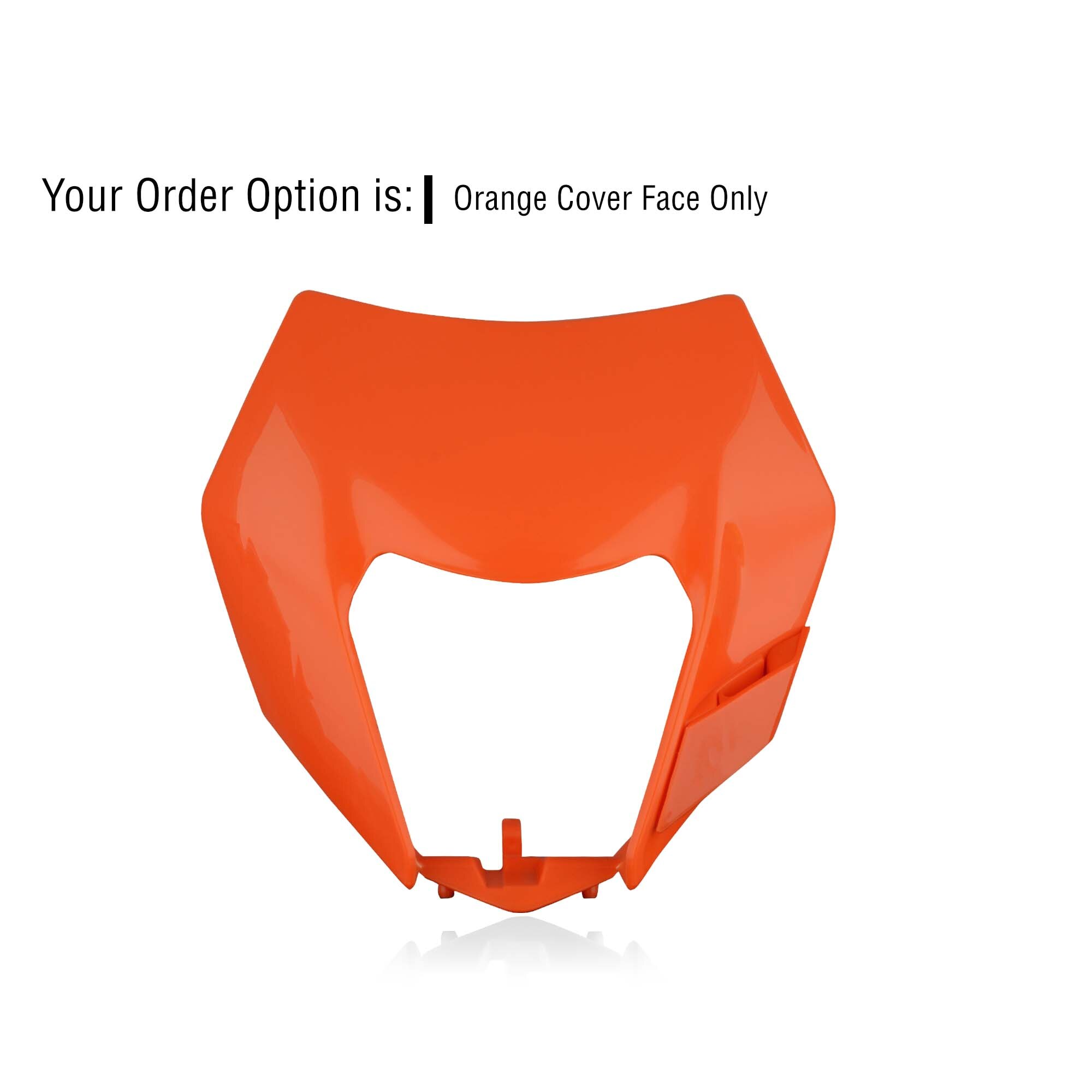 Motorrad LED Scheinwerfer Vorne Lampe Maske Beleuchtung Scheinwerfer Für KTM SXF EXC XCF XCW SMR 125 250 350 450 500 530 sechs Schild MX Enduro: Orange Startseite Gesicht