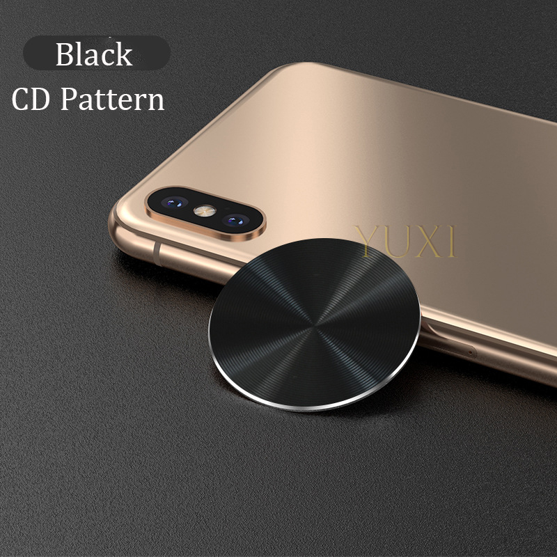 Dünne Metall Platte Disk Für Magnetische Auto Telefon Halfter Eisen Blatt Aufkleber Disk Für Magnet Tablette Schreibtisch Telefon Auto Ständer Halterung Runde: Schwarz
