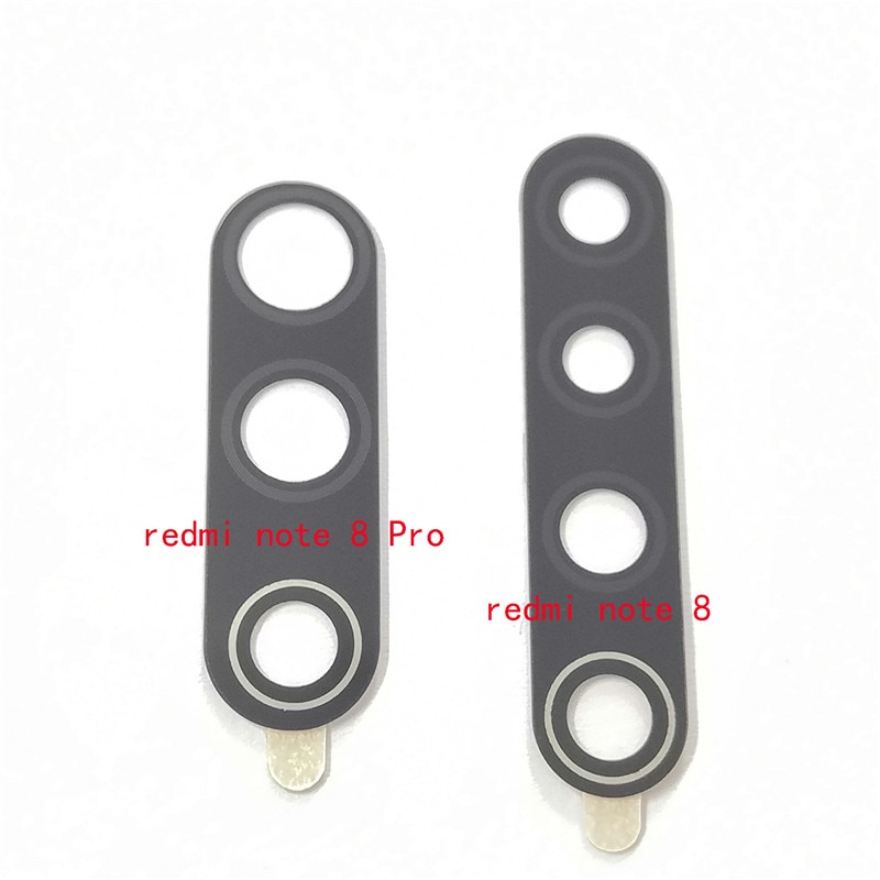1 Uds. De lente de cristal de cámara trasera para Xiaomi Redmi Note 8 Redmi Note 8 Pro