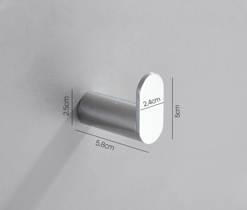 Chrome Polished Stainless Steel Single Robe Hook Wall Mounted Towel Hook Clothes Hook Bathroom Hardware: J tyle