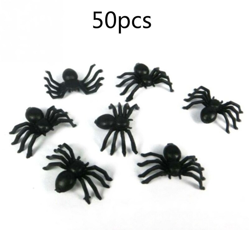 Mini Plastic Spider Prank Grapje Verjaardag Speelgoed Diy Party Decoratieve Props