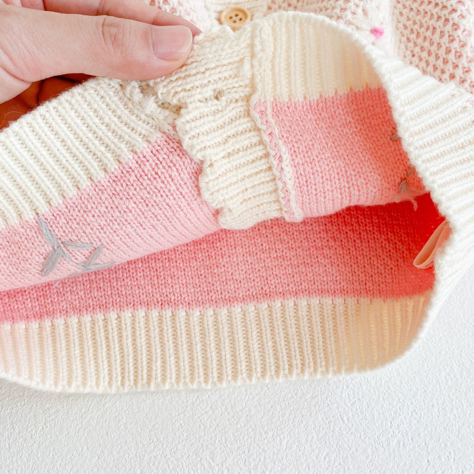 Koodykids Baby Girl Autumn Knitted Wool Sweater Coat Conjoined Sweater Baby Toddler Girls Spring Baby Girl Clothes Outfit 0-2
