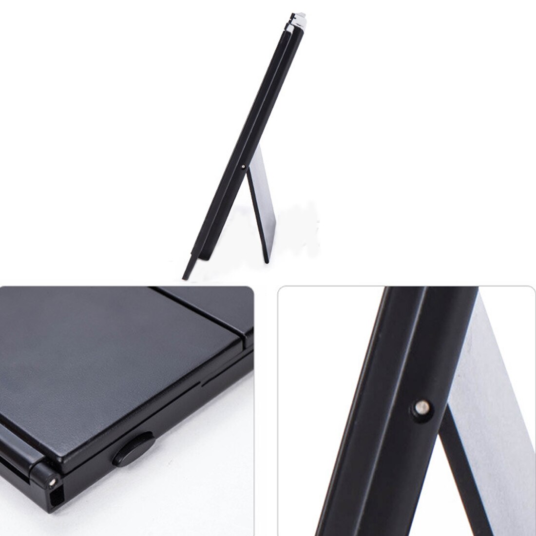 Top Tri-Fold Illuminated LED Lighted Vanity Mirror Makeup Wide View Portable Travel Pocket Compact Led Mirror