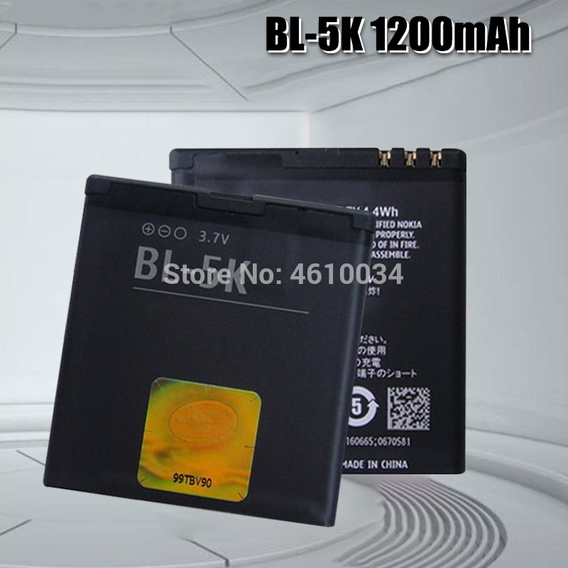 1200Mah Bl 5K BL-5K Batterij Voor Nokia N85 N86 N87 8MP 2610S 701 C7 X7 c7-00 Batterij BL5K