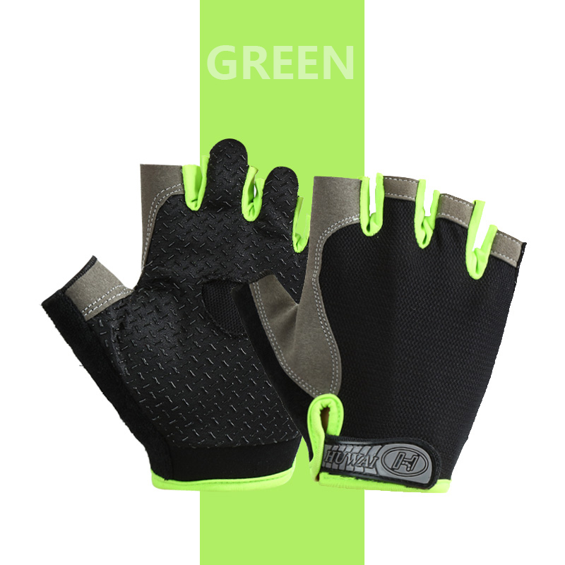 Ademend Half Vinger Gym Halters Handschoenen Mannen Vrouwen Bodybuilding Crossfit Oefening Sport Handschoenen Voor Fietsen Fiets Anti Slip: MULTI / L