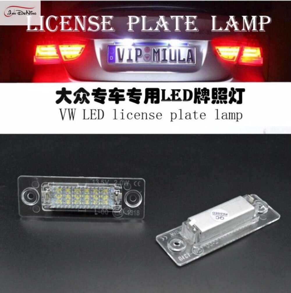 JanDeNing 2 uds libre de Error 18 LED de las luces de la matrícula para VW Caddy/Jetta/Passat/Transpiarter