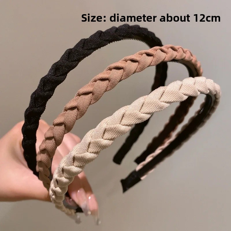 Women's Hair Ties Face Washing Special Press Hair Headbands Anti-slip Fragrant Hair Accessories: Beige