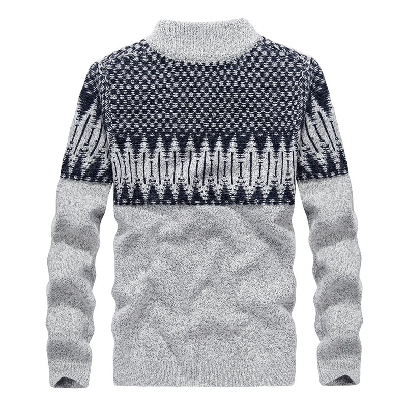 Uldtrøje herre afslappet lynlås sweatercoat efterår vinter cardigan herre strik grå striktrøje stor størrelse 3xl