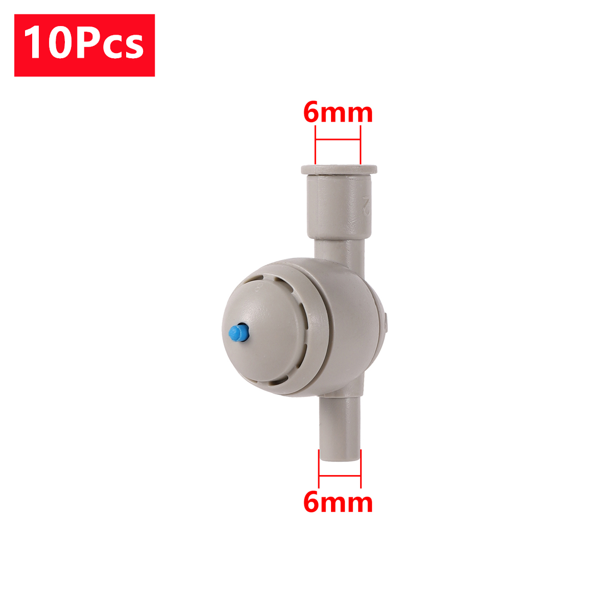 6Mm Anti-Druppel Apparaat 4/7Mm Slang Aansluiten Miniatuur Anti-Druppel Ventiel Tuin Landbouw Kas Irrigatie Nevel Mondstuk Fittingen: Grey