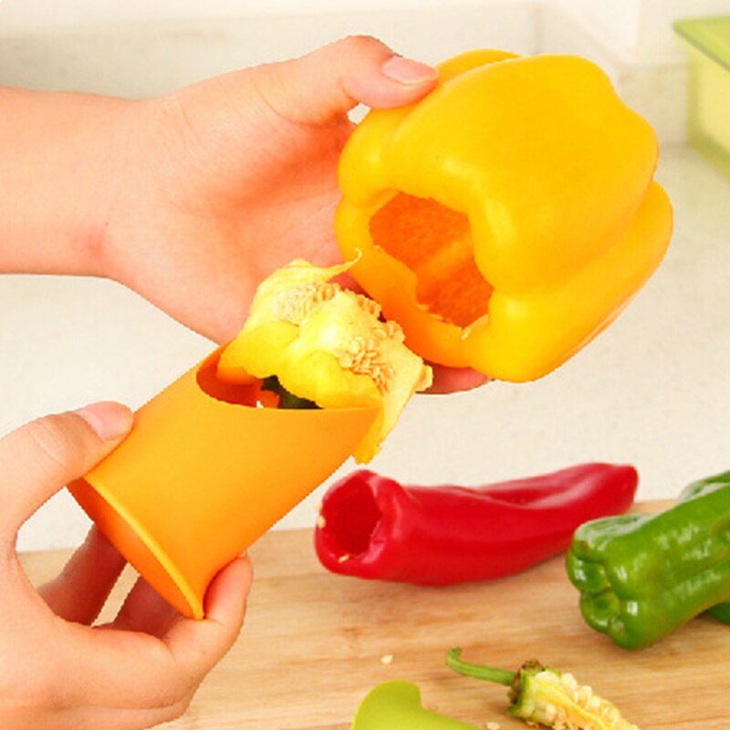 2 st/set plast peppar chili kärnor peppar kärna separator grönsak frukt kärna remover köksredskap prylar