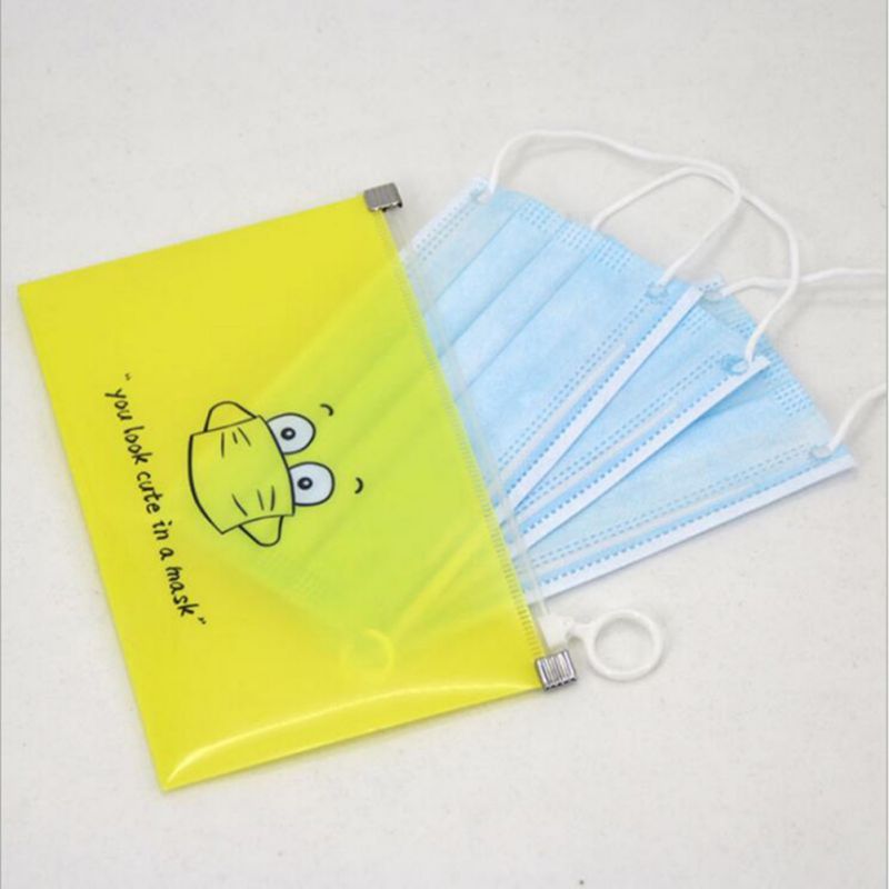 Desenhos animados à prova dwaterproof água rosto escudo caixa de armazenamento à prova de umidade portátil boca nariz à prova de poeira capa de rosto organizador novo