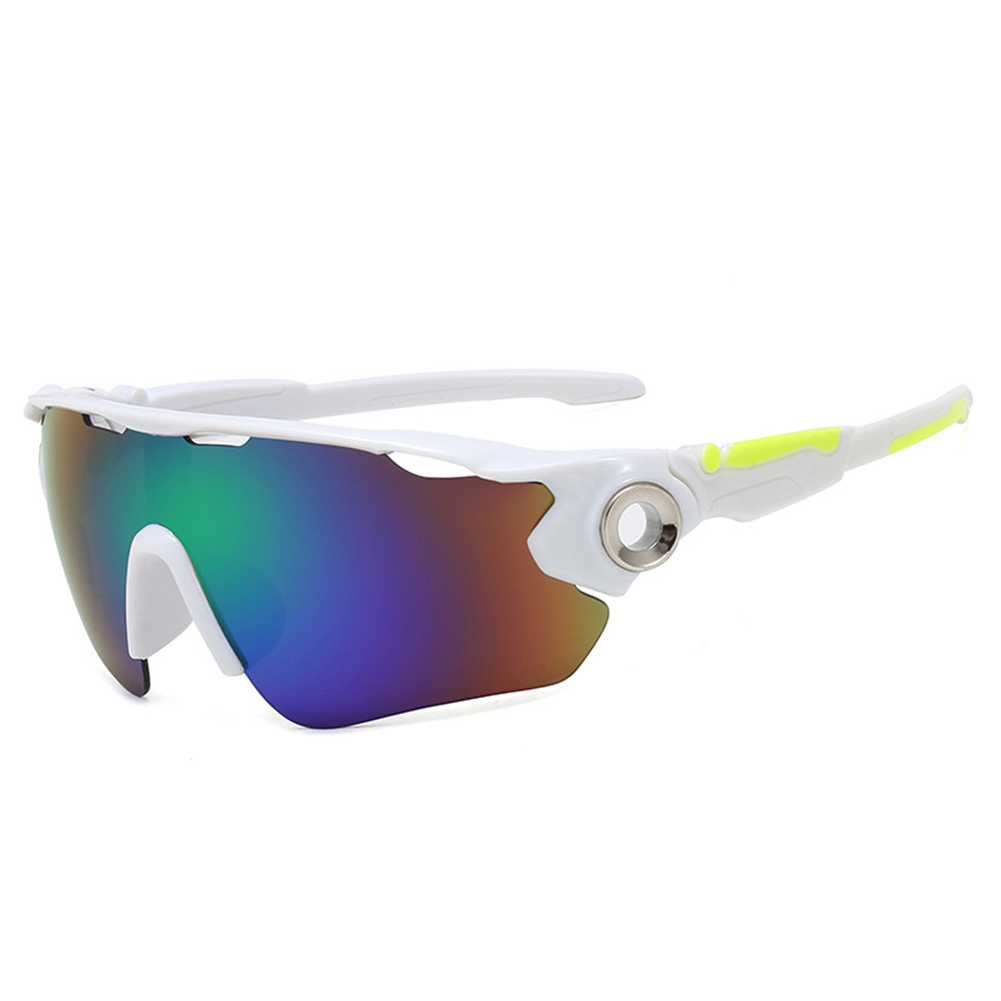 Óculos de ciclismo 8 clolors esportes ao ar livre óculos de sol das mulheres dos homens ciclismo mtb óculos de equitação de estrada bicicleta óculos de sol: Branco