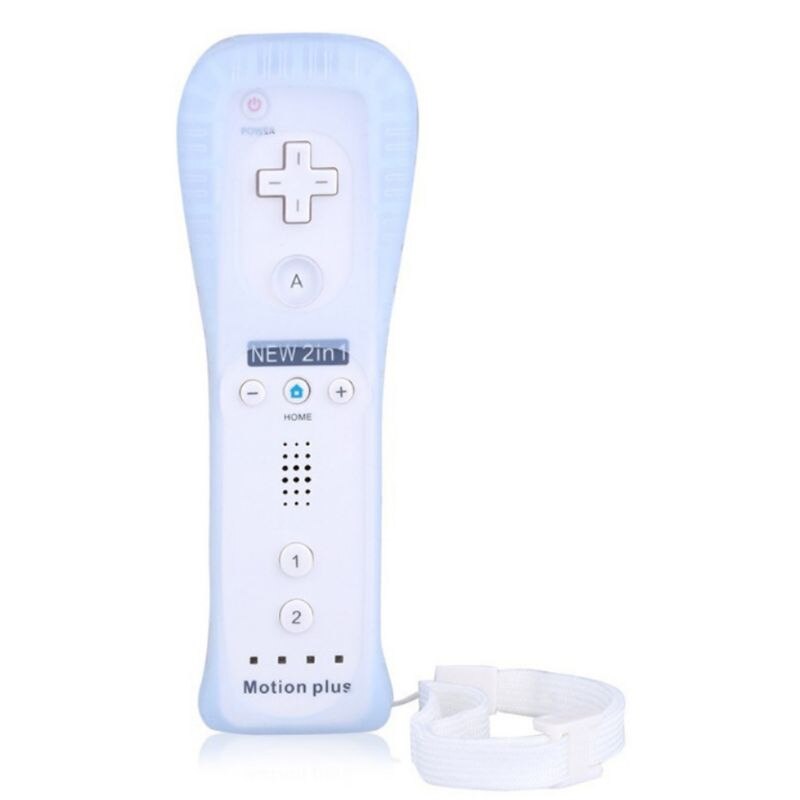 Built-in Motion Plus Wireless Gamepad for Wii Remote Controller Joystick LX9B: White Style B