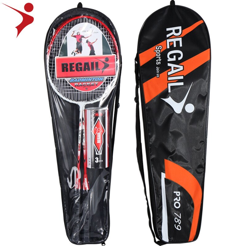 2 stk/sæt badmintonketchere familie dobbelt badmintonketsjer titanium legering letteste spiller badminton: C