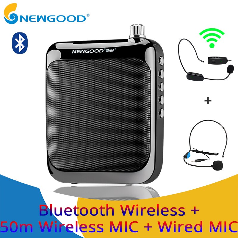 Bluetooth Voice Versterker Megafoon Booster Microfoon Mini Draagbare Speaker met USB TF Card FM radio voor Leraar Gids