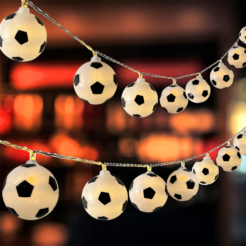 Festival Party Fußball führte Lichterkette Innen atmosphäre Neujahr Dekoration Raum Batterie Lichter Geburtstag wasserdicht: XS