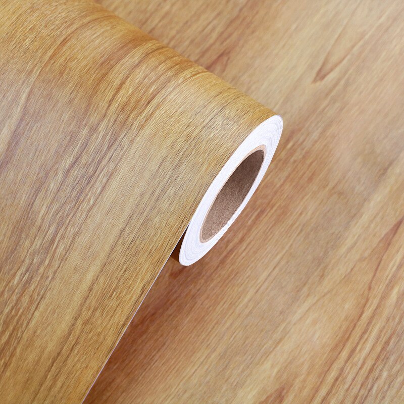 Jin Sinan wood grain wallpaper self-adhesive thickening waterproof 3D concave-convex texture Boeing film furniture showcase skin