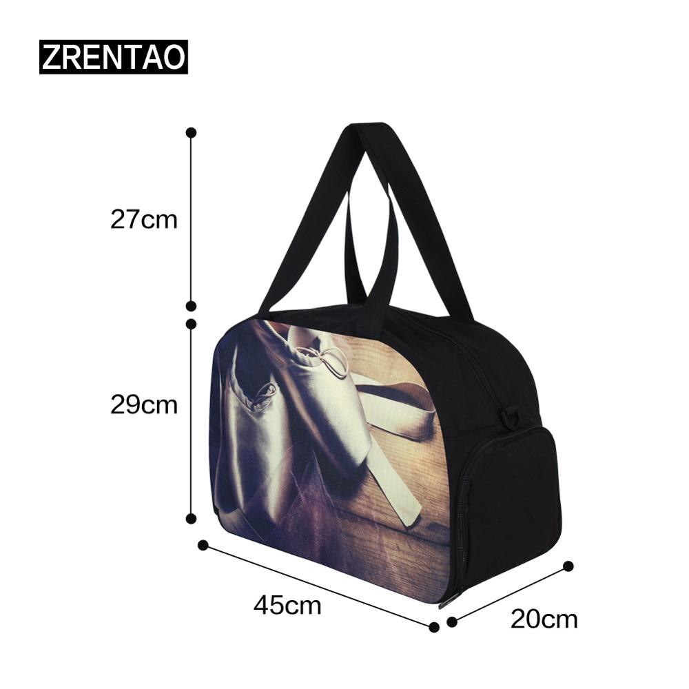 mamá/jugador/atletas/bailarina equipaje Duffle hombro Corssbody Duffel bolsa de viaje con zapatos bolsillos de gran capacidad 3D Wolf