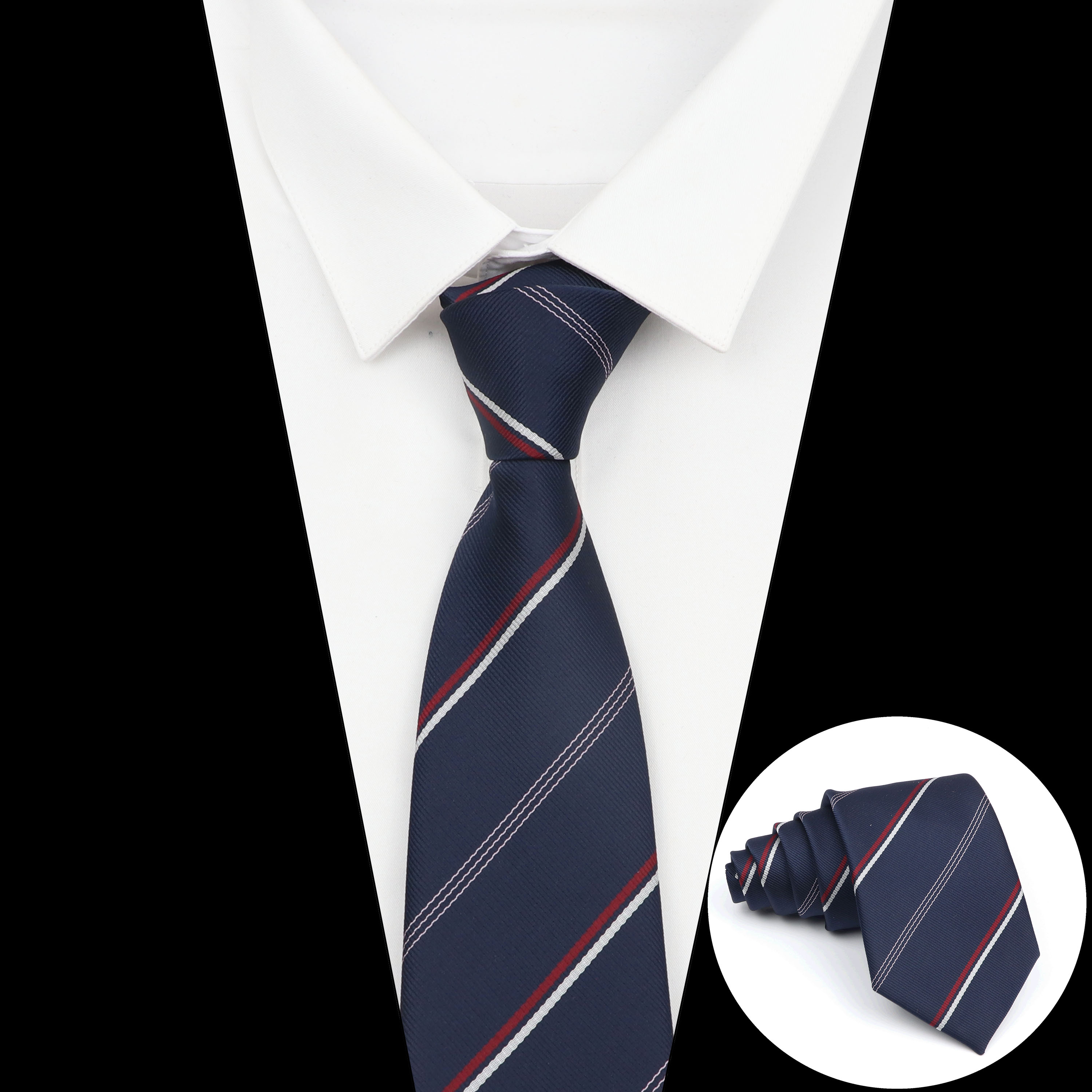 Nouvelle cravate rayée hommes 8cm cravates affaires nouvel an classique cravate accessoires de bureau hommes Costume usage quotidien fête de mariage