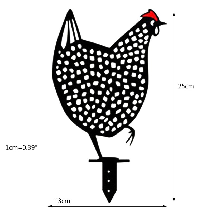 5 Piezas Gallina Pollo Patio Arte Decorativo Jardín Suerte Pollo Decoracion Pollo Silueta Patio Signo Tierra Para Cesped Camino Acera Jardin Decoracion Adepaton Hfp 0503