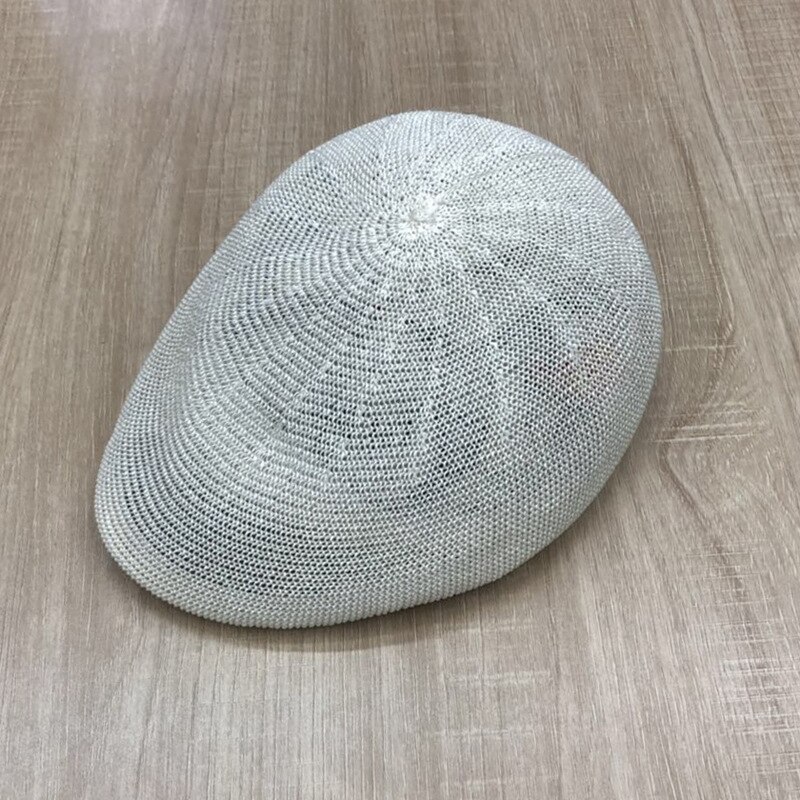 Summer Unisex Casual Beret Hat Flat Cap Newsboy Style Gatsby Hat Adjustable Breathable Mesh Caps Denim Beret Hat: Orange