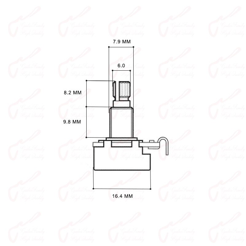 【Made In Korea】 1 Stuk B50K/B100K Balans Potentiometer (Pot) Met Center Detent Voor Elektrische Bas
