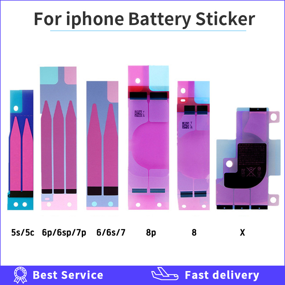 Battery Adhesive Sticker for iPhone 4 SE 6 6S Plus 5S 7 7Plus 5 8 X Double Tape Pull Trip Glue Replacement Parts DIY