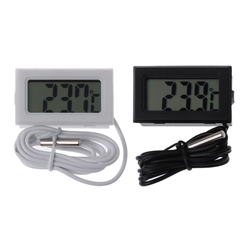 Digital Thermometer LCD Instant Read Fridge Aquarium Monitor Display Detector