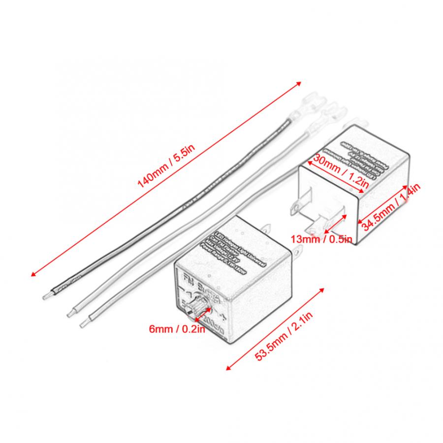 Universal 12v bil motorsykkel led blinkrelé justerbart led blinklys blinklys blinkrelé