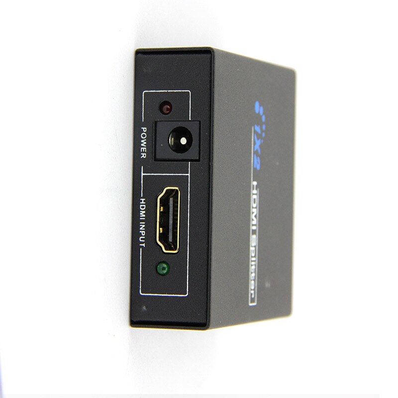 2-port hdmi splitter 1 in 2 out HD 3D video cable TV monitor split screen 1080p with power supply