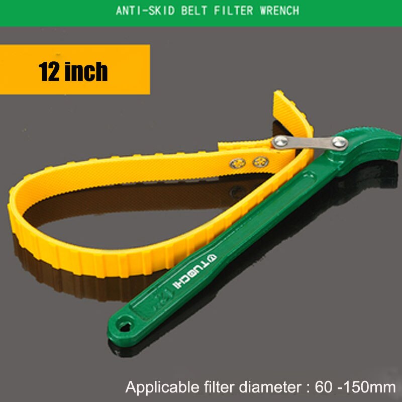 Universal Adjustable Car Engine Oil Filter Wrench Removel Tools Chain Grip Key Wrench Grip Spanner Plier Car Repair Tools: 12 inch belt type