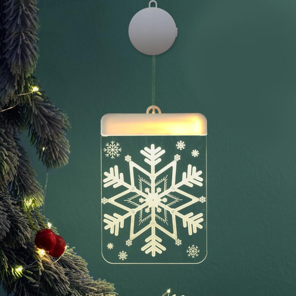 Led string lampa singel 3d hängande lampa heminredning modellering layout fönster julljus för vardagsrum inomhusbelysning: B3