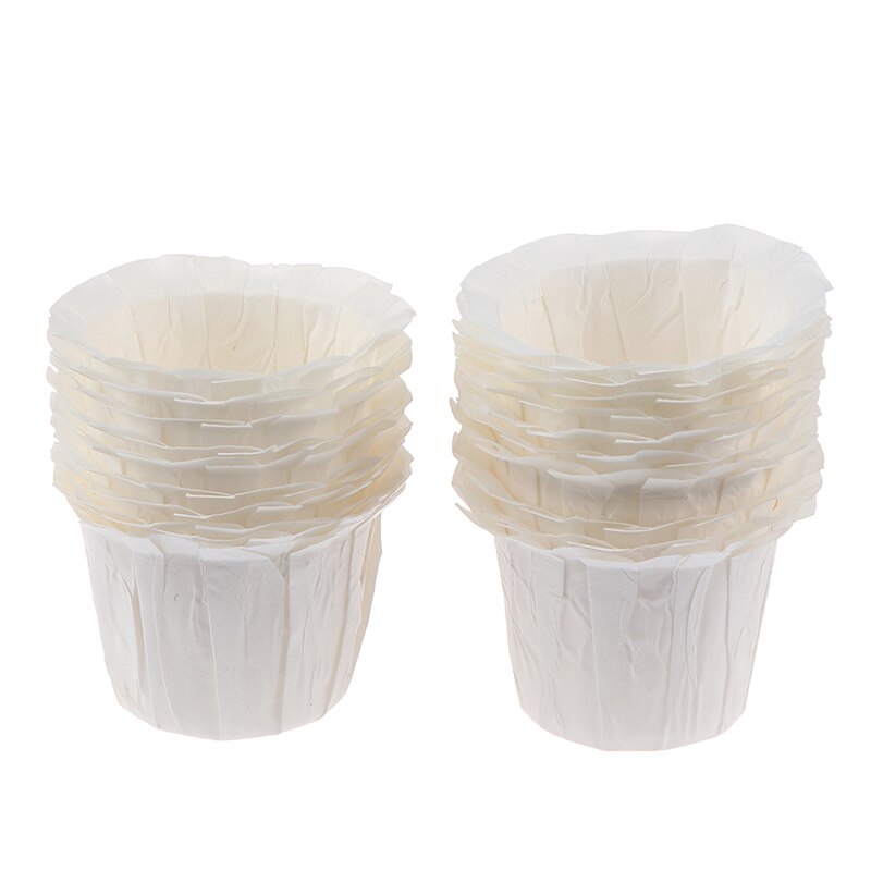20Pcs/Pack Replacement White Coffee Filters Serving Paper Coffee Filters Disposable Paper Filter Cup Coffe