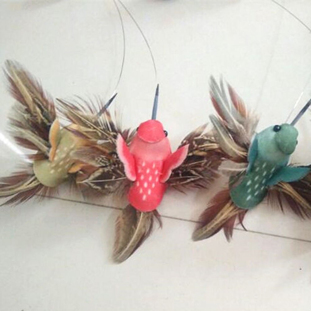 Solar Hummingbird Power Vibration Dancing Fly Fluttering Birds For Garden Yard Decorative Stake Flying Fluttering Decoration toy