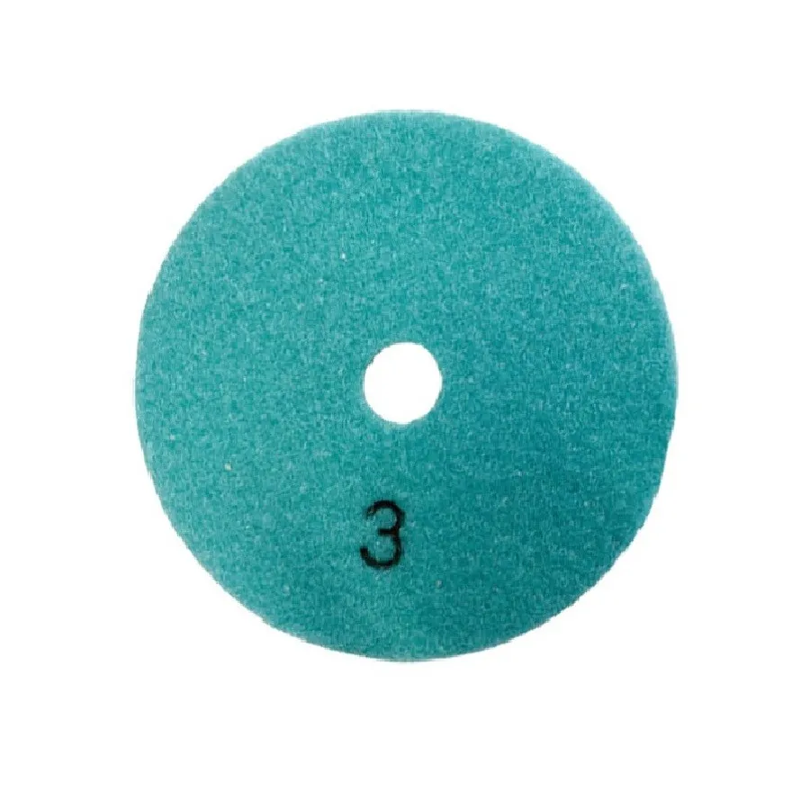 3PC Polishing Pads Granite Polishing Tool Pad Sanding Disc 4 Inch 100mm Dry/Wet Diamond 3 Step Polishing Granite Marble Disk: Silver