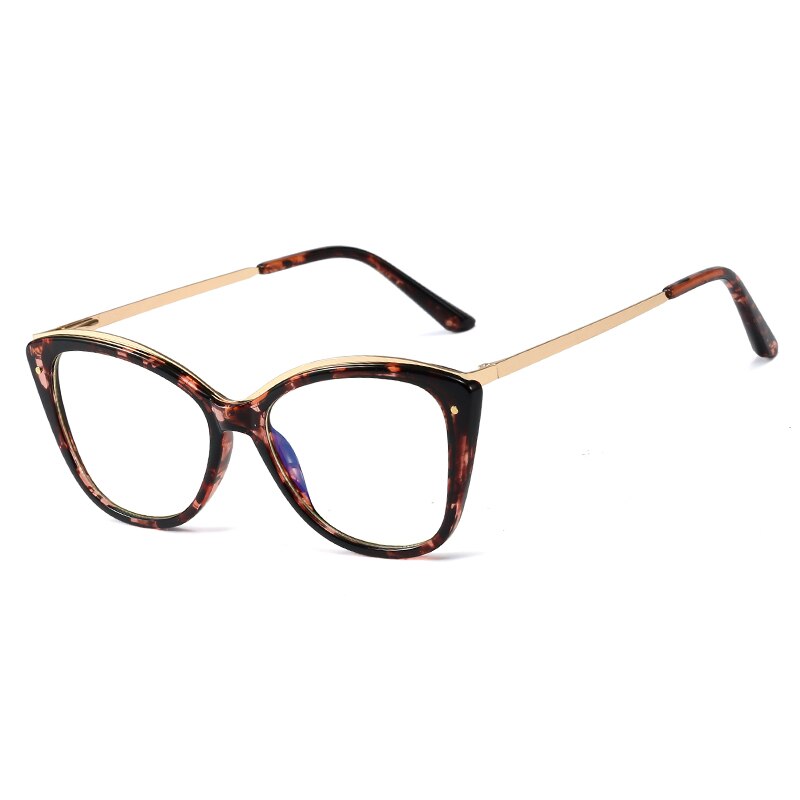 Hotony Blue Light Blocking Women Eyewear Optical Full Rim Female Stylish Woman Eyeglasses Prescription Spectacles: C13