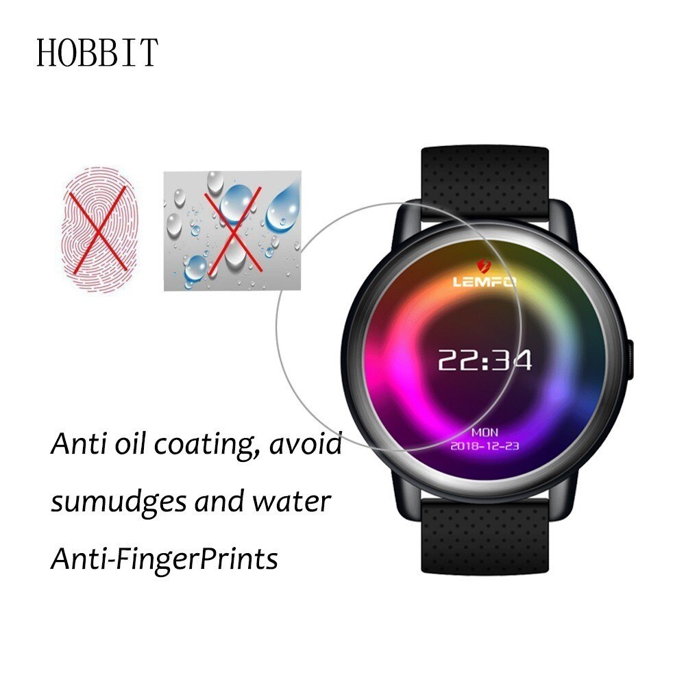LEMFO-Protector de pantalla a prueba de explosiones LEM8, para Smartwatch lemfo LEM 8 DE 1,39 pulgadas, anti-arañazos, anti-burbujas, GPS, 4G, paquete de 3