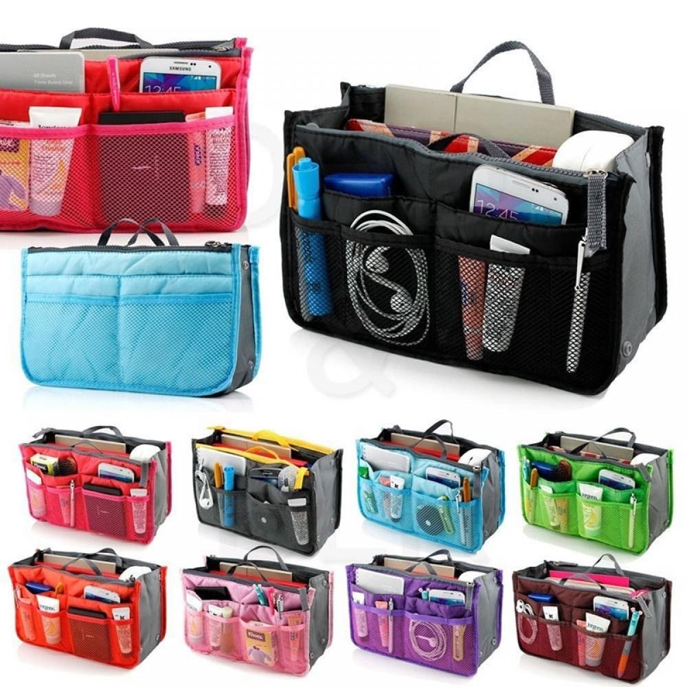 Makeup Bag Case Organizer Insert Bag Women Nylon Travel Handbag Large liner Lady Make up Cosmetic Bag Female Wash Toiletr