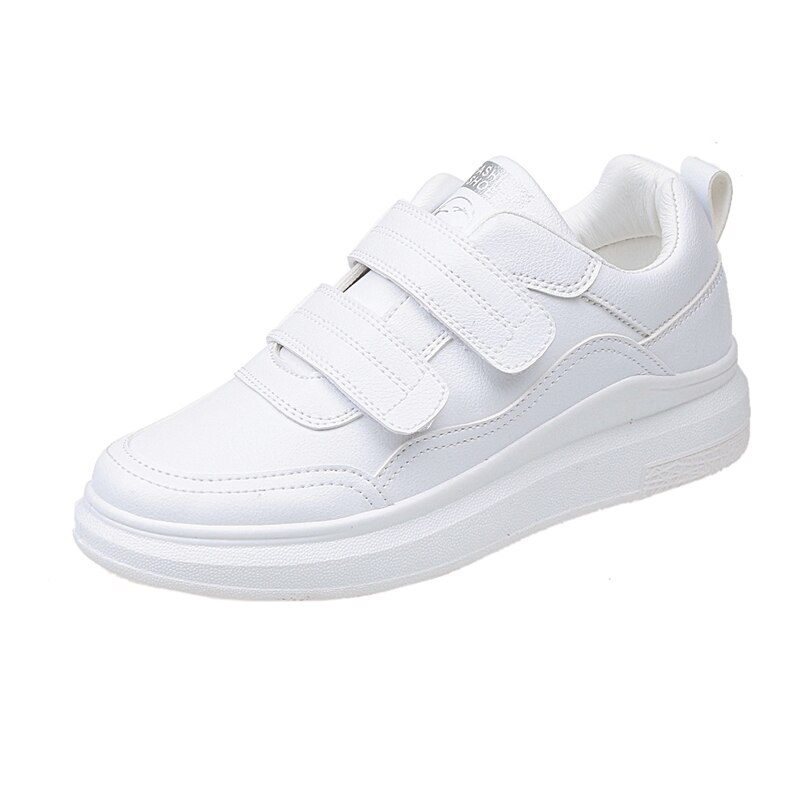 Women Sports Loafers Comfortable Running Shoes for Woman Breathable Zapatillas Mujer Walking Shoes Magic Sneakers Girls: White / 4.5