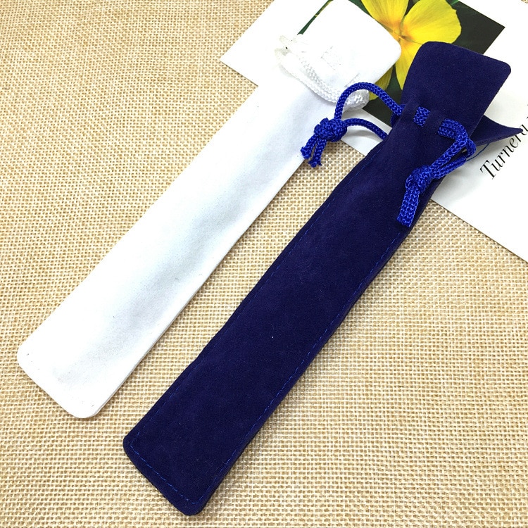 Kristal Pen Etui Eenvoudige Effen Kleur Pluche doek Potloden Zak Balpen Doos Kantoorbenodigdheden Potloden Case