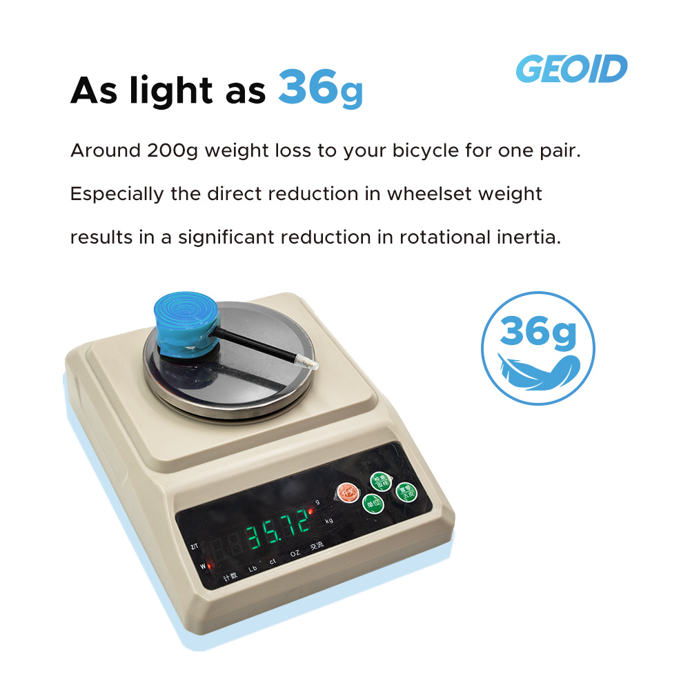 Geoid TPU tubo interior válvula Presta bicicleta de carretera 700C 23-30C súper ligero MTB 29 pulgadas 75mm de longitud válvula reparación neumático de bicicleta